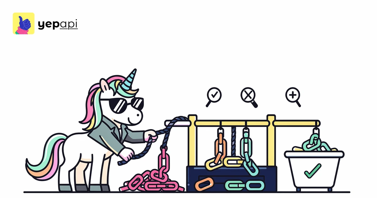 Unicorn sorting off page seo ranking factors through a rope gate into strong backlinks and rejected spam signals