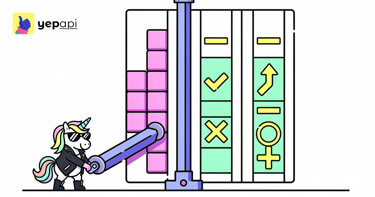 Unicorn sorting seo acronym letter tiles through a four-way gate into on-page, off-page, technical, and local SEO bins