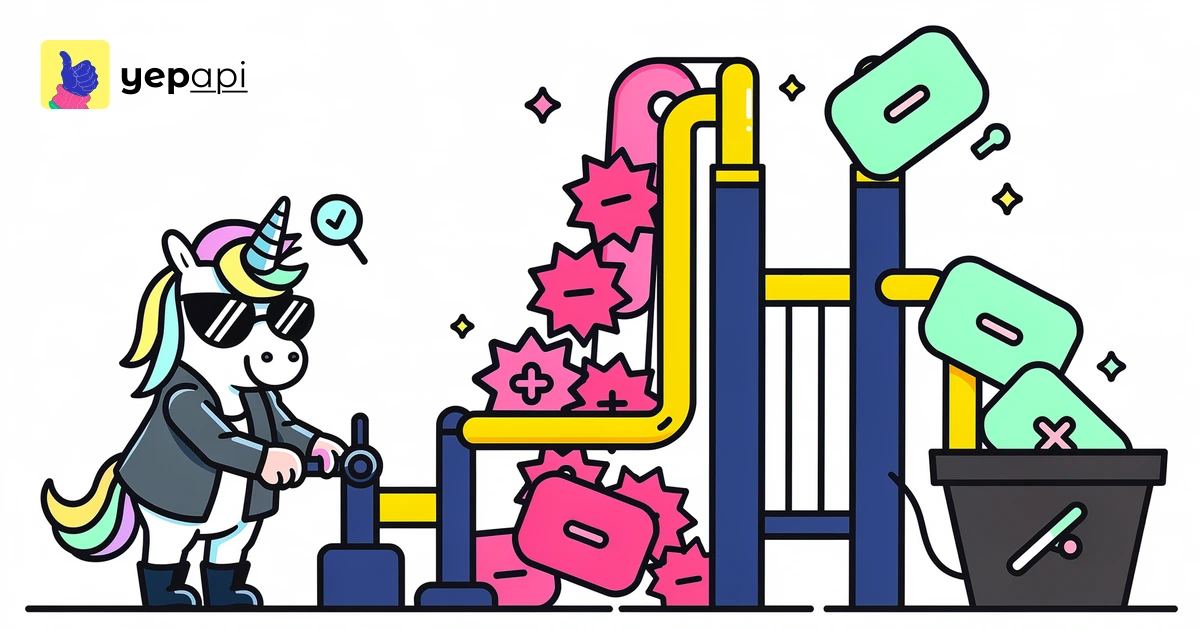 Unicorn sorting what are toxic backlinks through a filter gate into a clean backlink profile bin