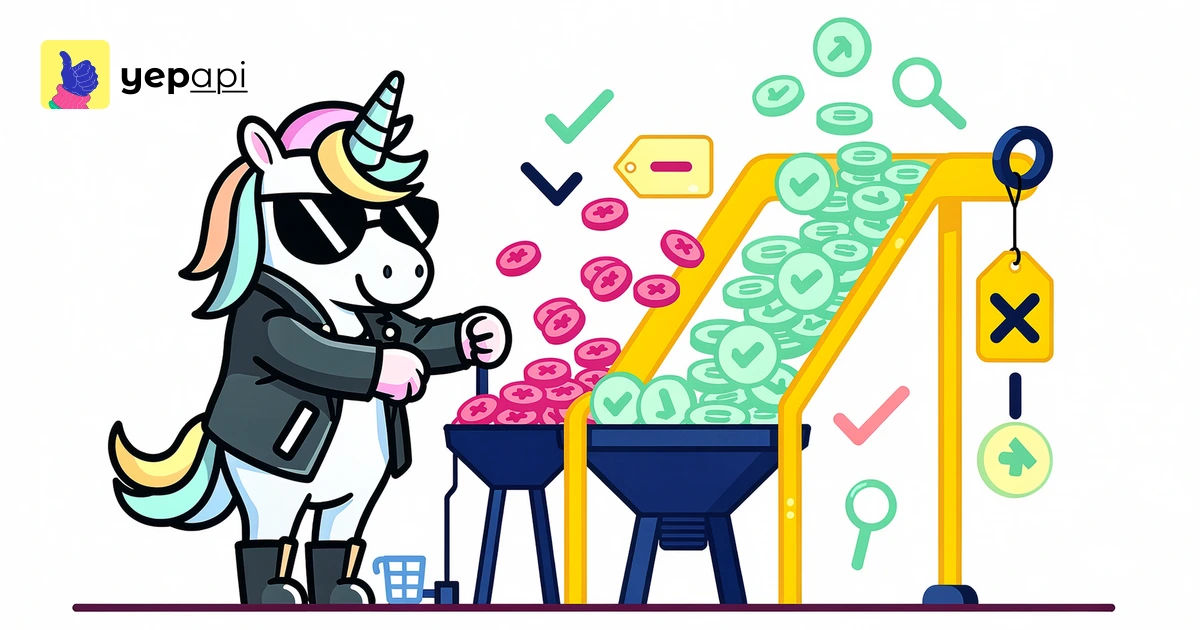 Unicorn sorting what is clickstream data event tokens through a funnel into session and reject bins